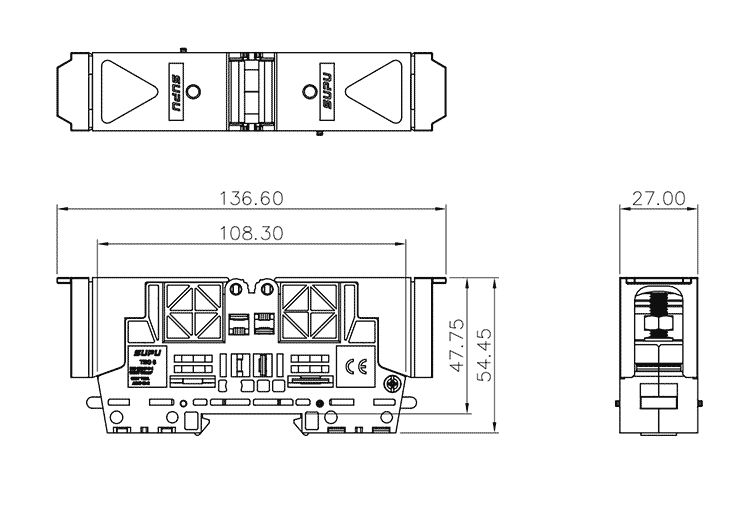 螺栓接线端子TBOC6-2-GY-威廉希尔