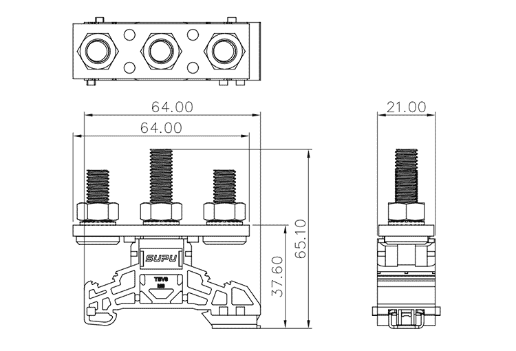  螺栓接线端子TBV8-3-GY-威廉希尔