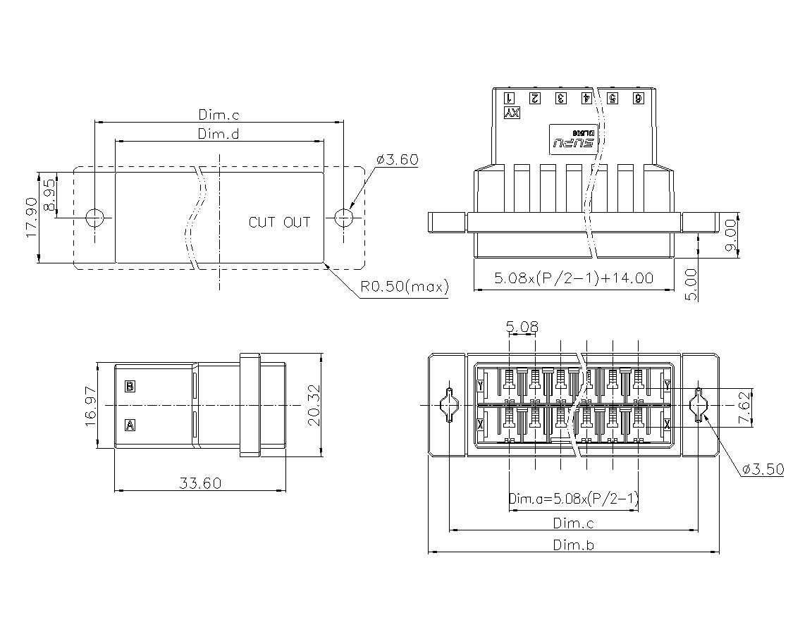 动态接插件连接器DL508H2XXF-BK-XY12(06 12)-威廉希尔