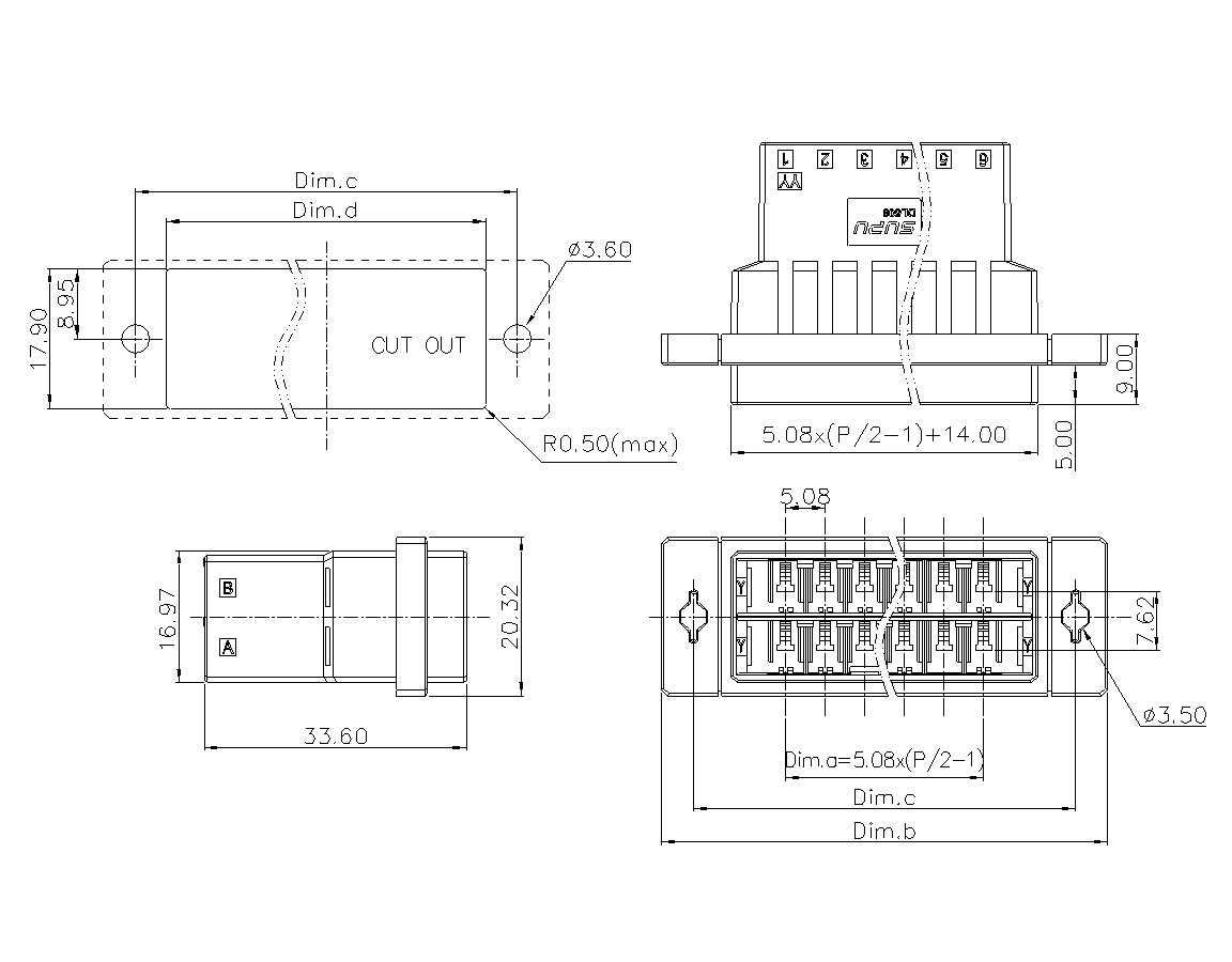 动态接插件连接器DL508H2XXF-BK-YY12(06 12)-威廉希尔